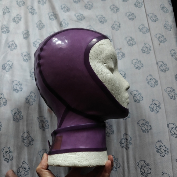 Libidex Open Face Trans Mauve Latex Hood XS - Picture 4 of 5